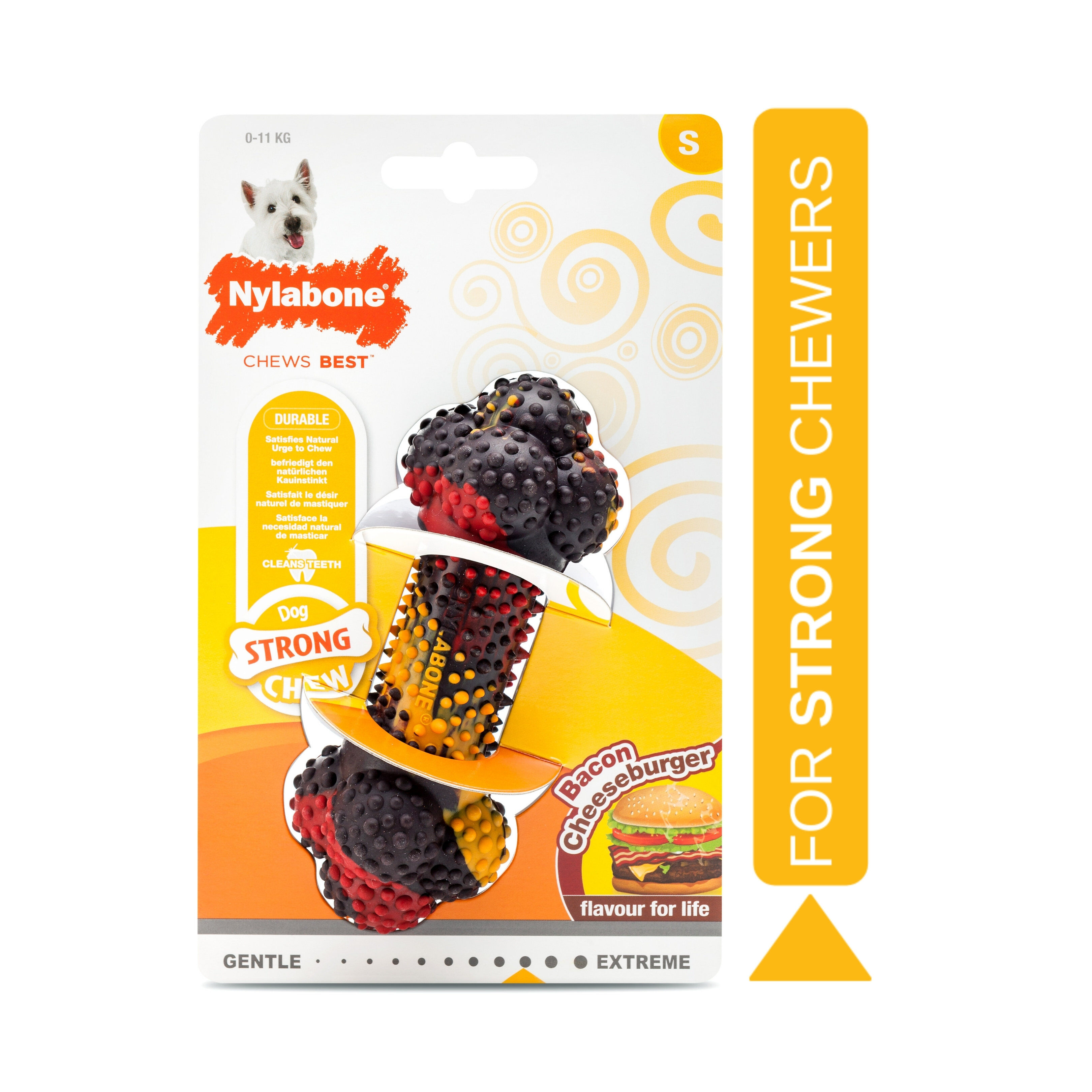 Nylabone - Jouet &agrave; M&acirc;cher Bacon Cheeseburger Strong Chew - S Image num&eacute;ro 2