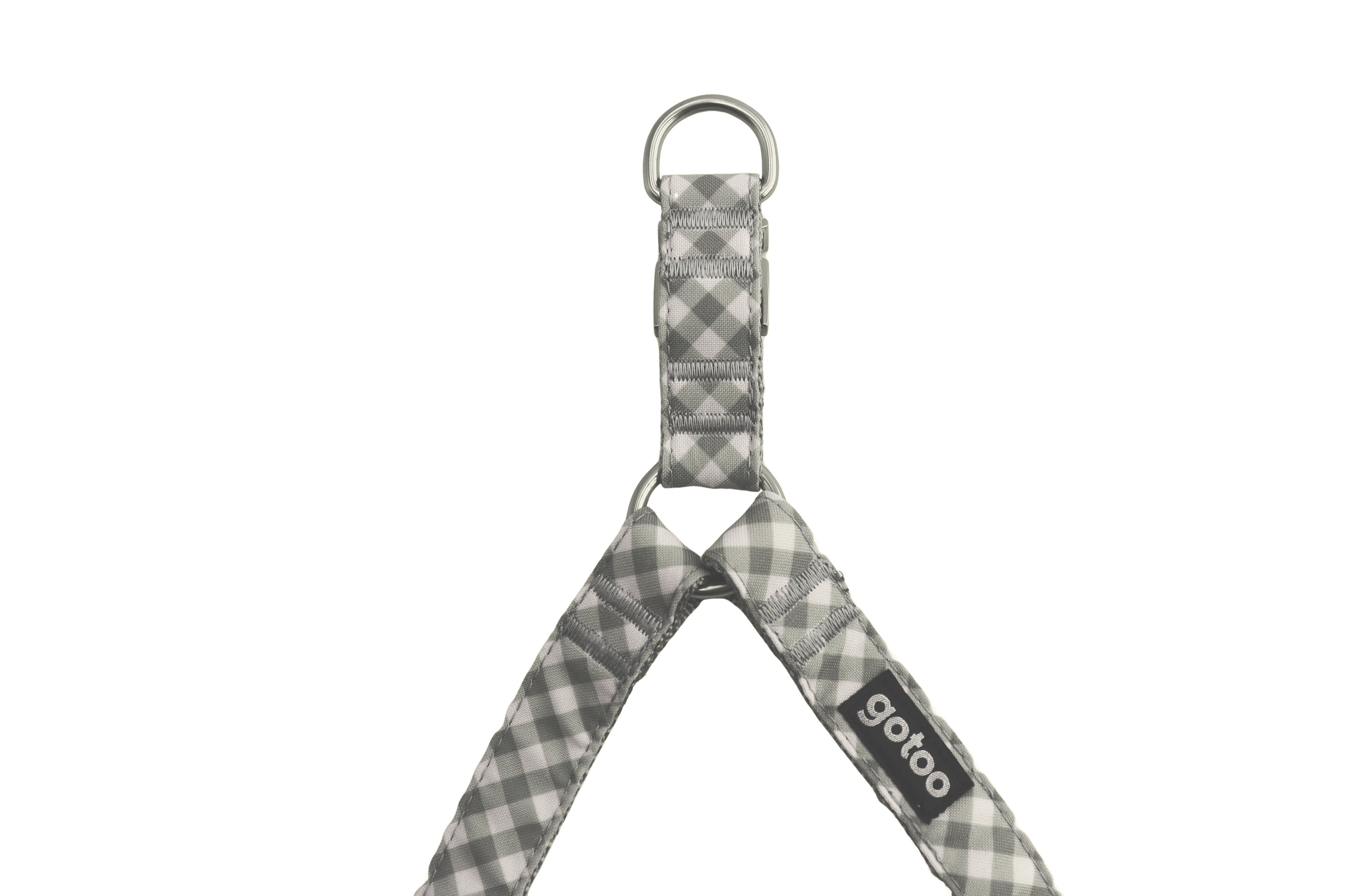 Gotoo - Harnais Vichy Gris pour Chien - XS Image num&eacute;ro 2