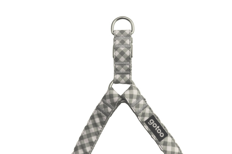 Gotoo - Harnais Vichy Gris pour Chien - XS Image numéro 2 Gotoo - Harnais Vichy Gris pour Chien - XS Image numéro 2