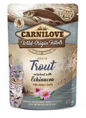 Carnilove - Chat Adulte Truite Et Echinacée - Pochon - 85g