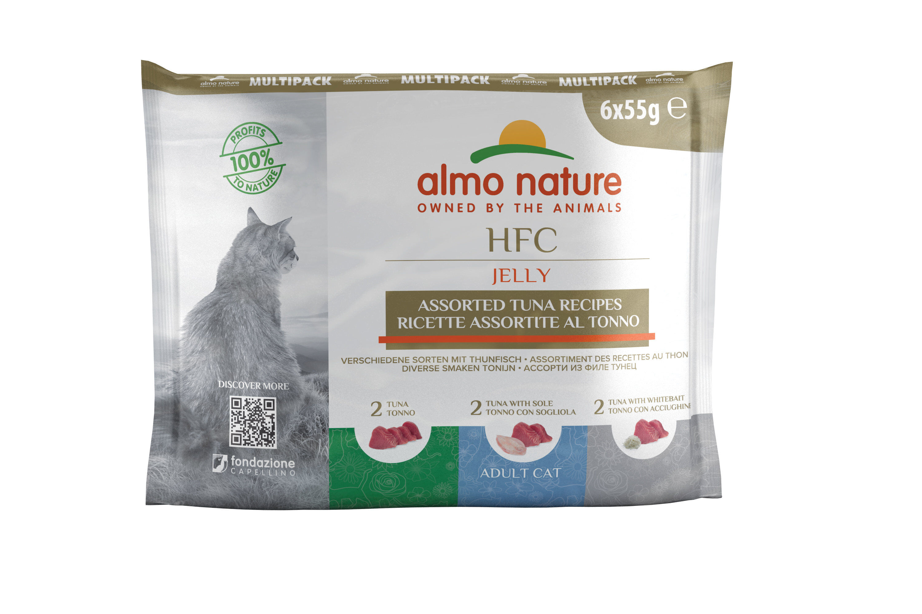 Almo Nature - Sachets Classic Multipack en Gel&eacute;e au Thon pour Chat - 6x55g Image num&eacute;ro 1