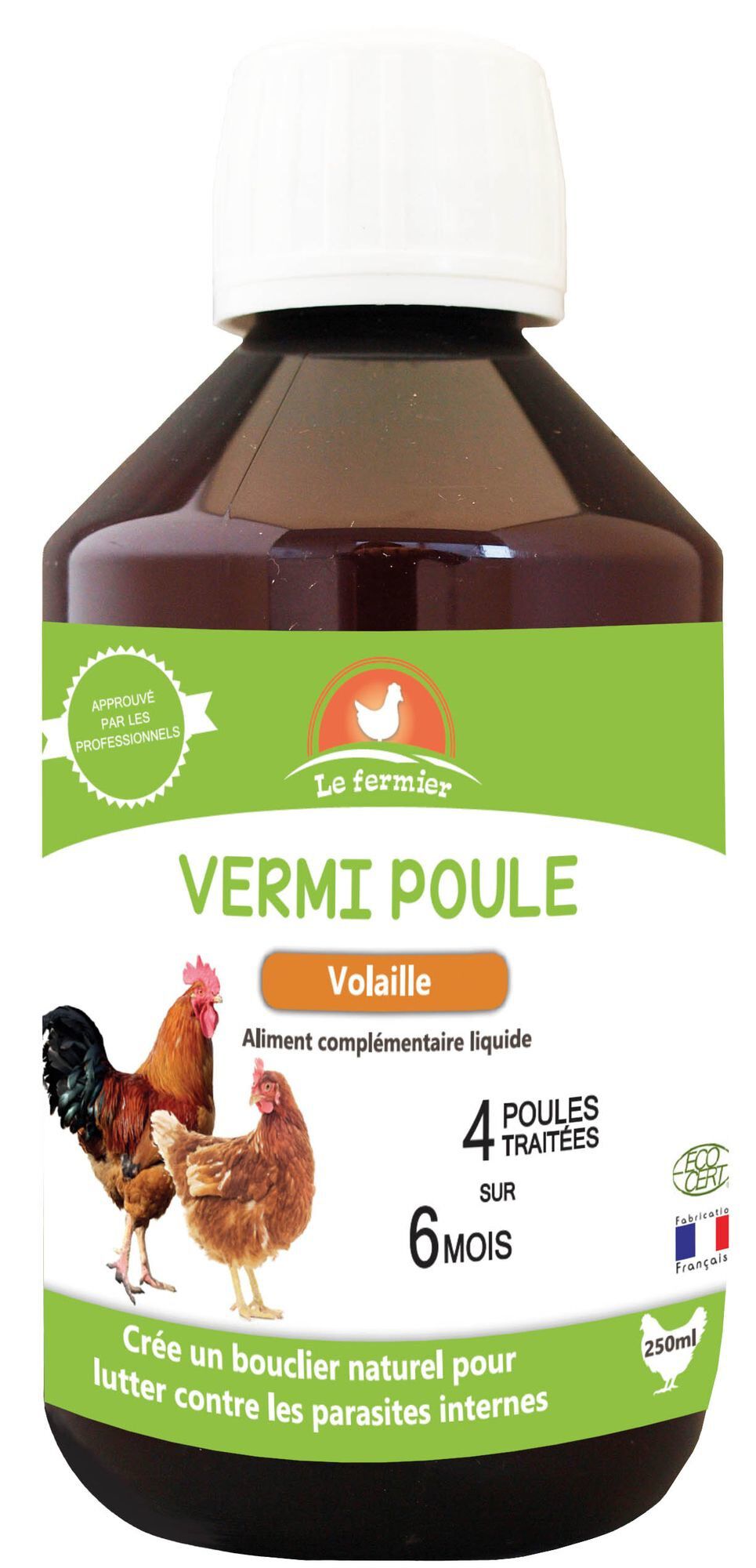 Le Fermier - Aliment Compl&eacute;mentaire Vermi Poule pour Basse cour - 250ml Image num&eacute;ro 1