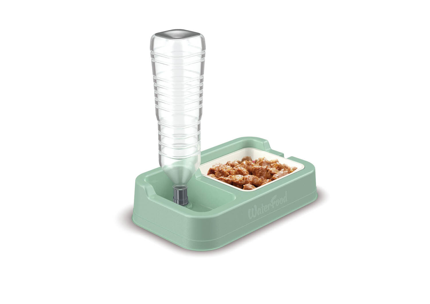 Animalis - Distributeur Eau/Croquettes pour Chien - Vert Image num&eacute;ro 3