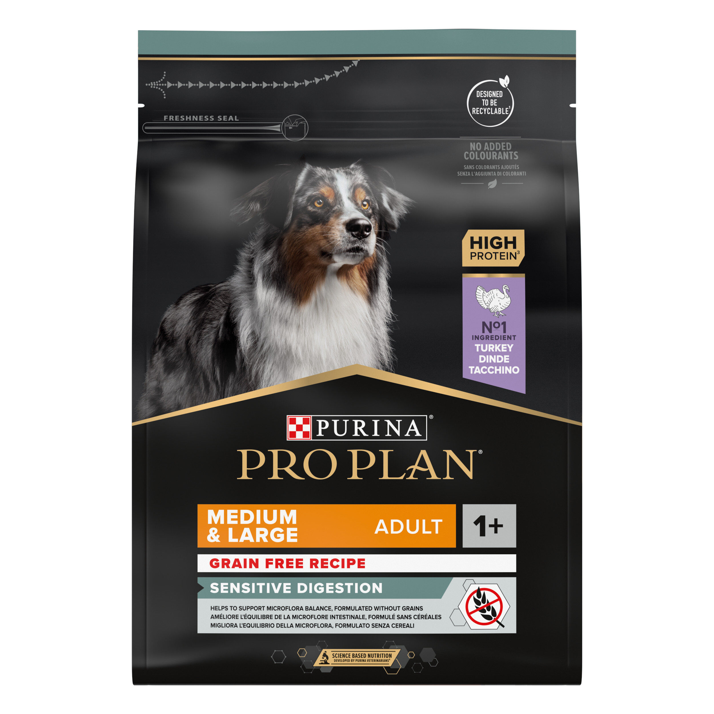 Pro Plan - Croquettes OPTIAGE Medium & Large Adult Sans C&eacute;r&eacute;ales Dinde pour Chien - 2,5Kg Image num&eacute;ro 1
