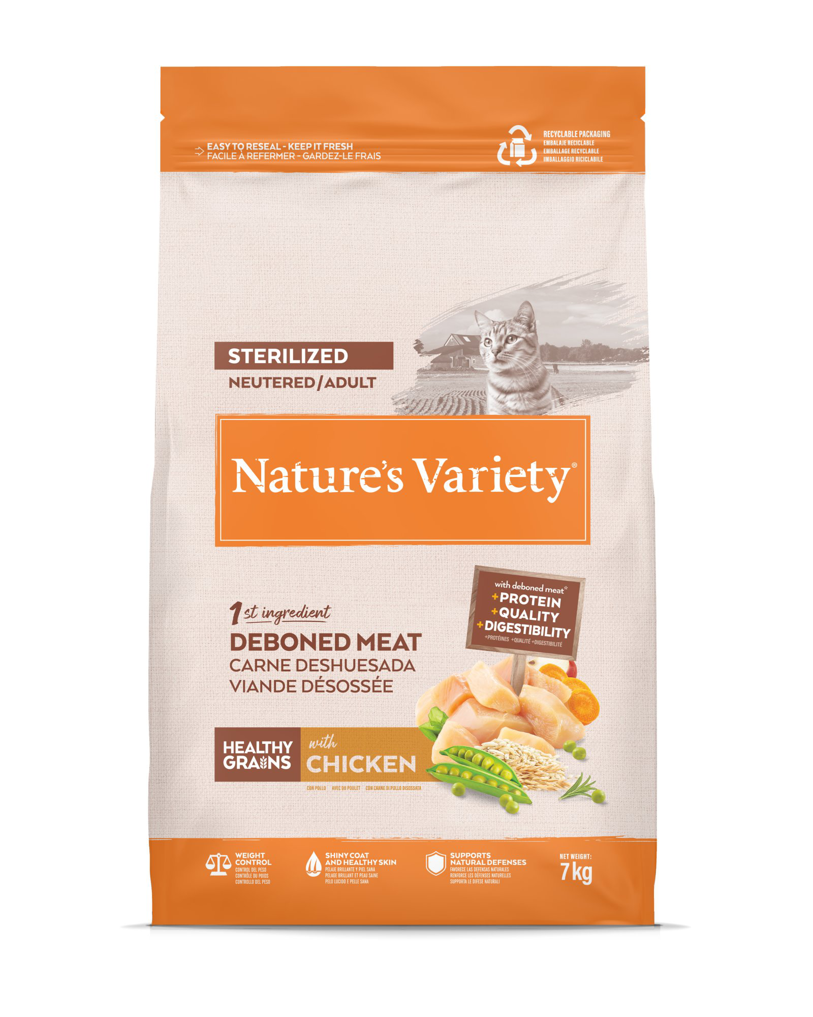 Nature's Variety - Croquettes Healthy Grains Sterilized au Poulet pour Chats - 7kg Image num&eacute;ro 2