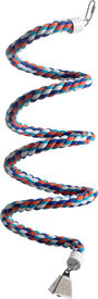 Flamingo - Jouet Suspendu en Corde Spirale pour Perruches - 29cm