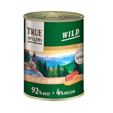 True Origins Wild - Pâtée au Bœuf & Melon pour Chiens Adultes - 400G
