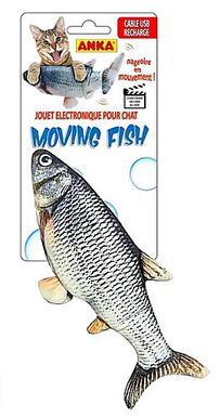 Anka - Jouet Moving Fish Electronique pour Chat - Gris