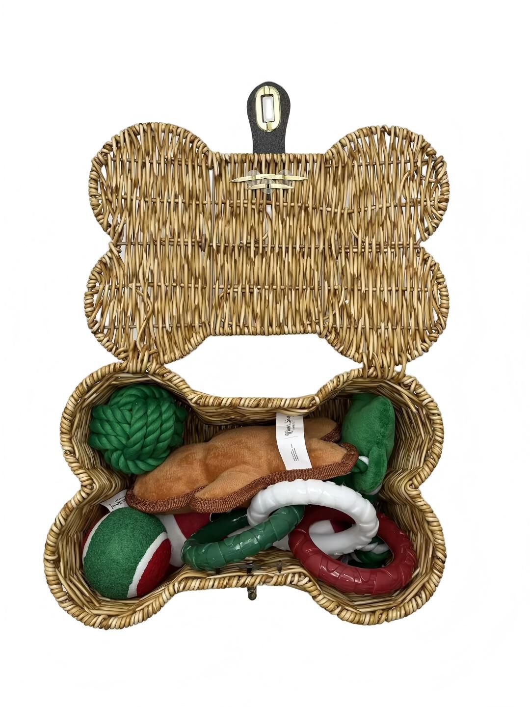 Wonder Christmas - Panier de Rangement en Osier en Forme D'os pour Chiens - 26,5cm Image num&eacute;ro 4