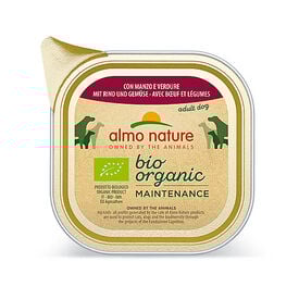 Almo Nature - Pâtée en Barquette Daily Menu Bio au Boeuf et Légumes pour Chien