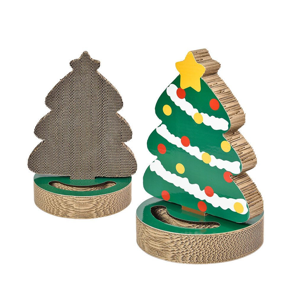 Merry Christmas - Griffoir Sapin de No&euml;l pour Chat - 56cm Image num&eacute;ro 1