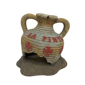 Aquadella - Décoration AMPHORA LA PINTA pour Aquarium - 11,3x10,5x11,4cm
