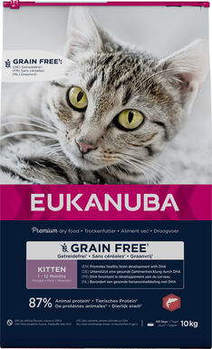 Eukanuba - Croquettes Kitten Sans Céréales au Saumon pour Chaton