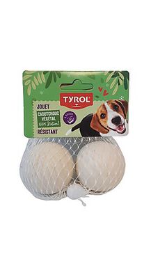 Tyrol - Jouet Lot 2 balles en Caoutchouc pour Chien - 2x5cm