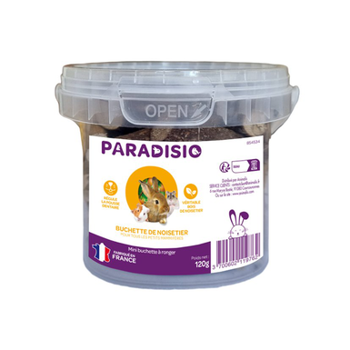 Paradisio - Buchette de Noisetier pour Rongeurs - 120g