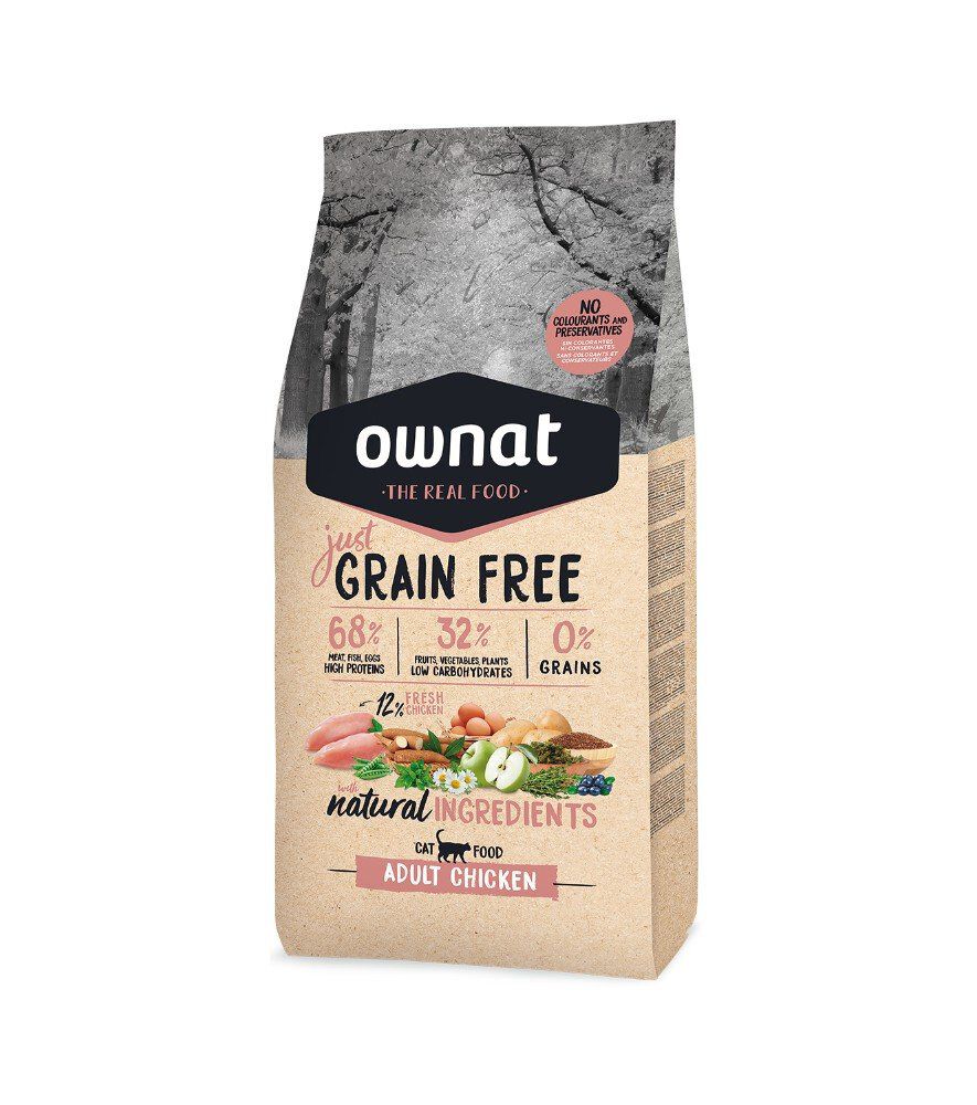Ownat - Croquettes Grain Free au Poulet pour Chats - 8Kg Image num&eacute;ro 1