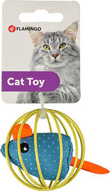 Flamingo - Jouet Rio Souris dans Balle pour Chats - 6cm