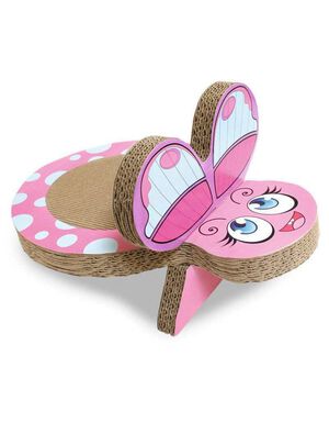 Croci - Griffoir Carton Dora Papillon pour Chats - 25x38x20cm