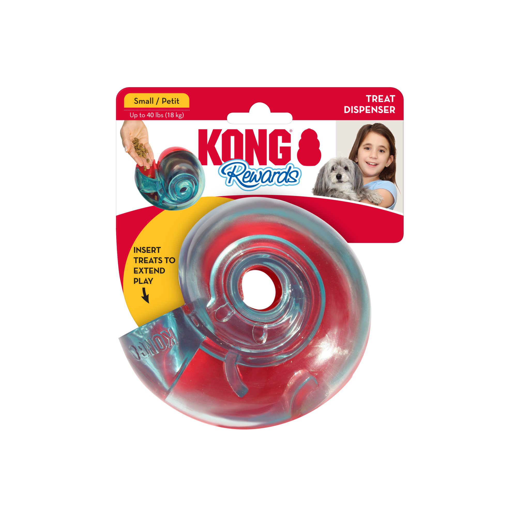 KONG - Distributeur Friandises Rewards Shell pour Petits Chiens - S Image num&eacute;ro 1