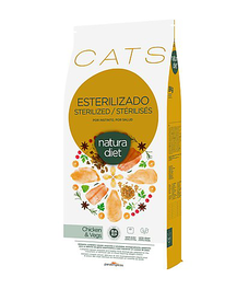 Natura Diet - Croquettes Chat Poulet Stérilisé - 8Kg