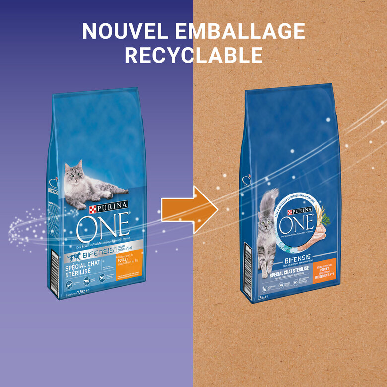 Purina One - Croquettes Stérilisé Bifensis au Poulet pour Chat - 7,5Kg Image numéro 7 Purina One - Croquettes Stérilisé Bifensis au Poulet pour Chat - 7,5Kg Image numéro 7