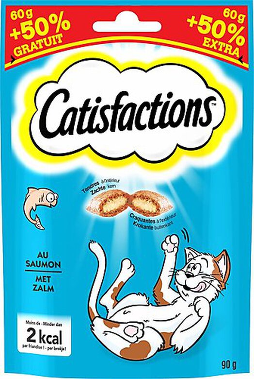 Catisfactions - Friandises au Saumon pour Chat - 60g + 50% Gratuit image number null