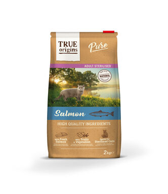 True Origins Pure - Croquettes au Saumon pour Chat Adulte Stérilisé - 2kg
