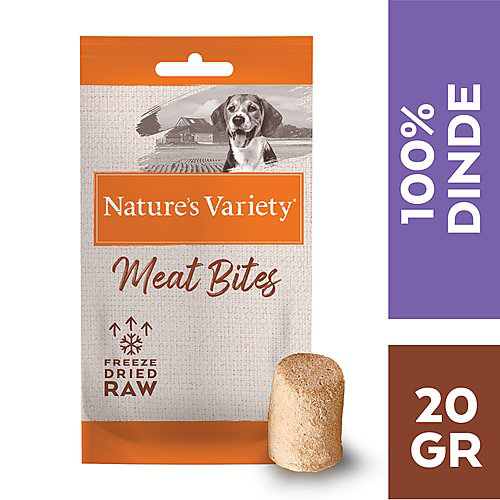 Nature's Variety - Bouch&eacute;es Meat Bites 100% Dinde pour Chiens - 20g Image num&eacute;ro 2