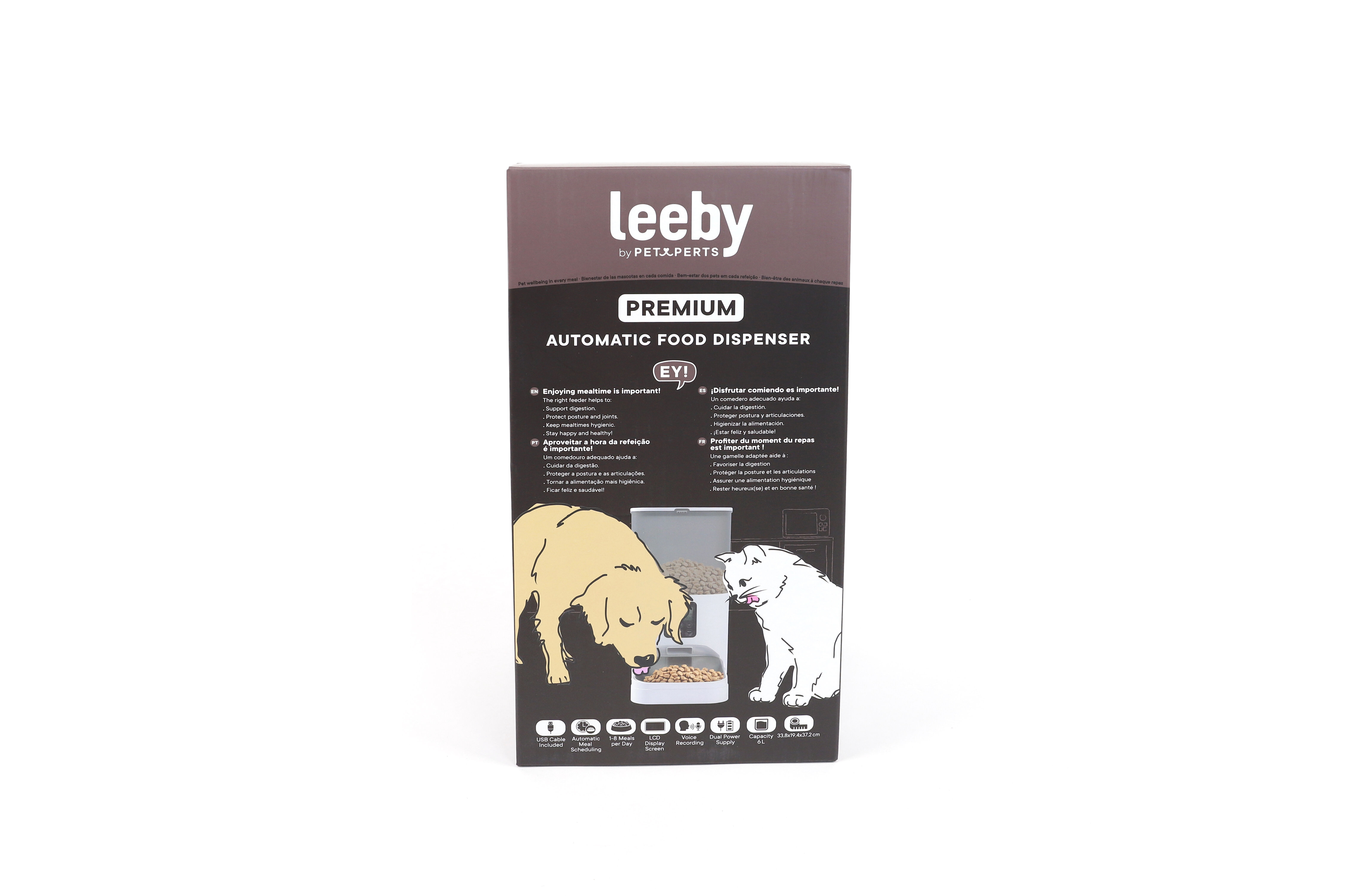 Leeby - Distributeur Automatique de Croquettes Programmable pour Chiens - 6L Image num&eacute;ro 4