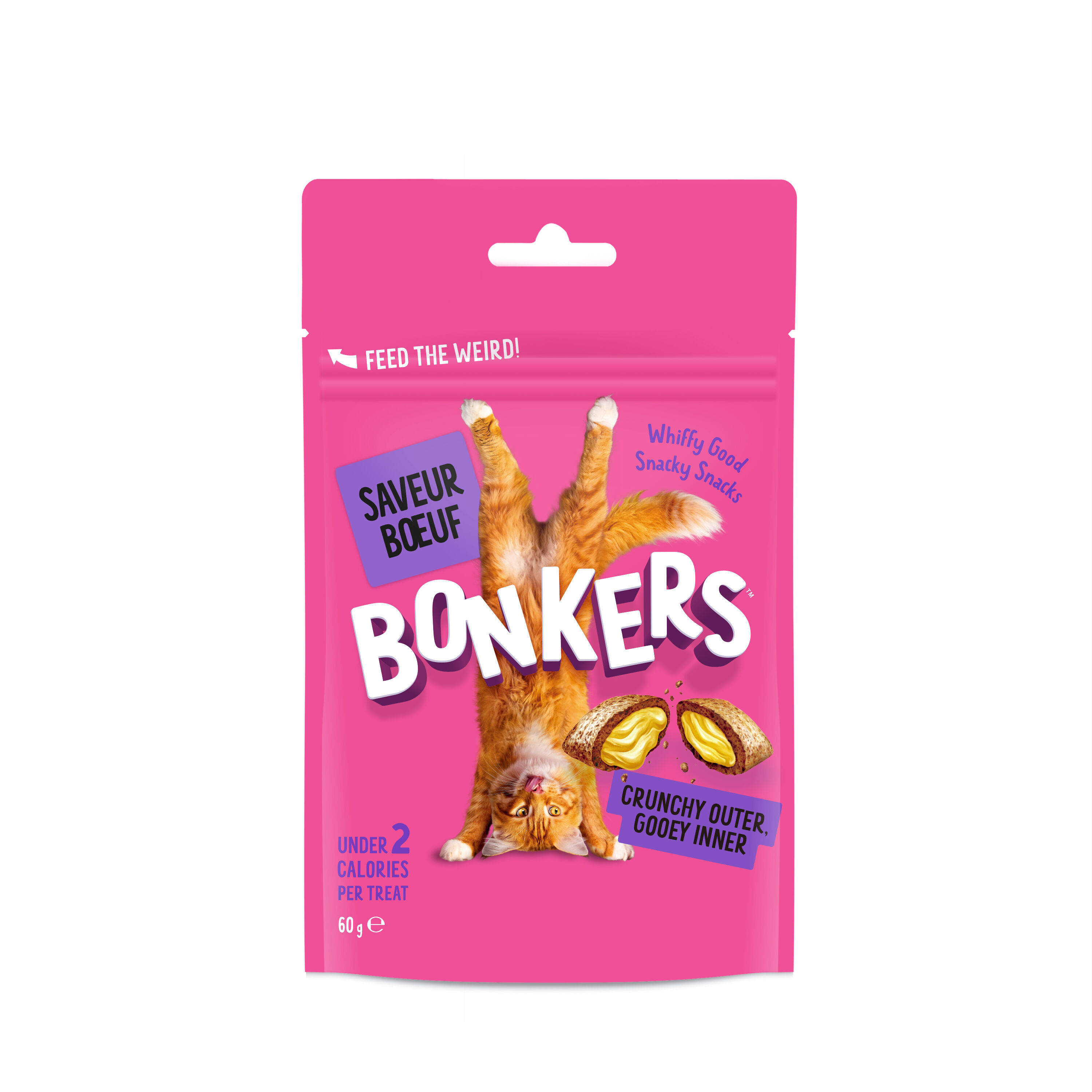 Bonkers - Friandises Saveur B&oelig;uf pour Chats - 60g Image num&eacute;ro 2