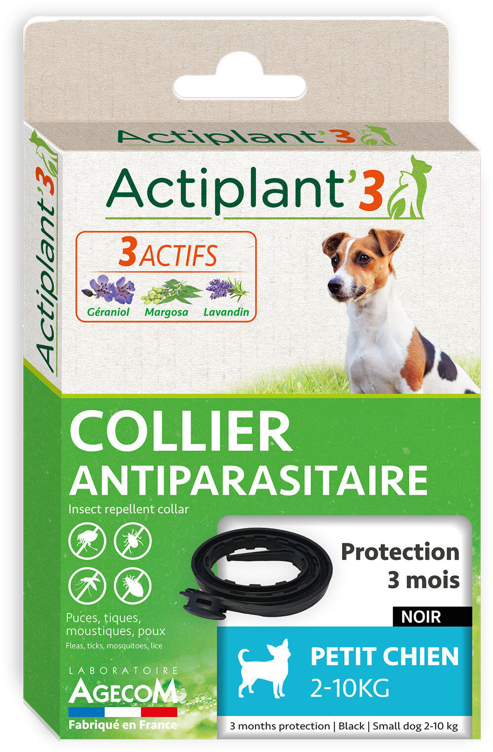 DeBonPoil - Collier Antiparasitaire pour Petit Chien - Noir Image num&eacute;ro 2