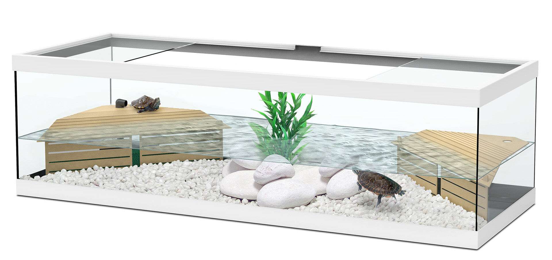 Aquatlantis - Aquaterrarium Tortum Blanc + Filtre - 100cm Image num&eacute;ro 1