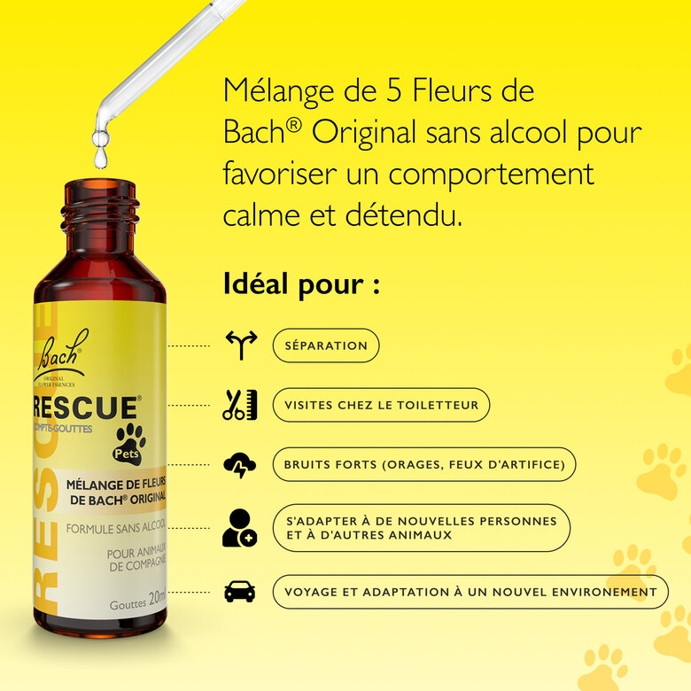 Rescue Pets - Mélange Compte-gouttes Fleurs de Bach - 20ml Image numéro 4 Rescue Pets - Mélange Compte-gouttes Fleurs de Bach - 20ml Image numéro 4