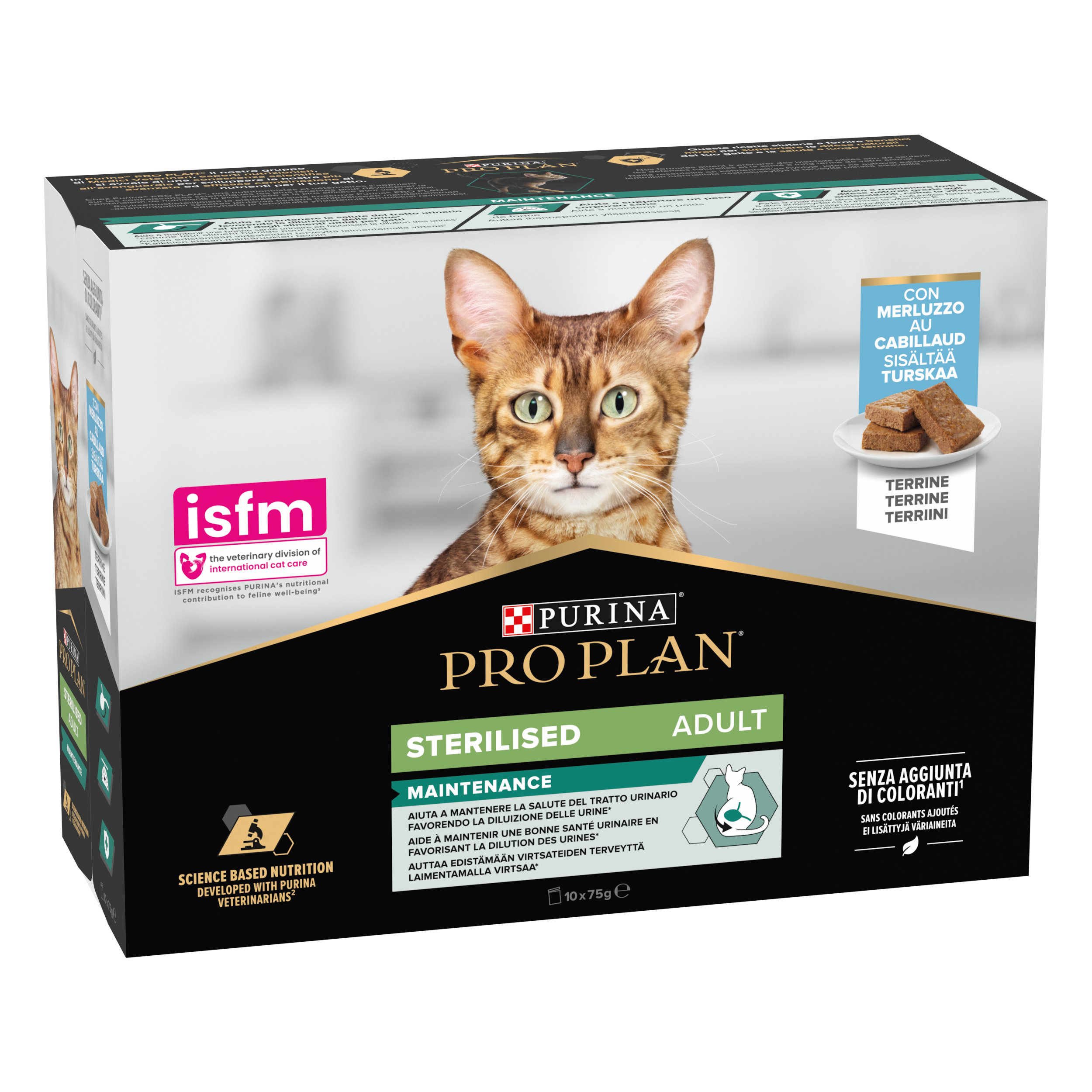 Pro Plan - P&acirc;t&eacute;e Repas au Cabillaud pour Chats Adultes St&eacute;rilis&eacute;s - 10x75g Image num&eacute;ro 2