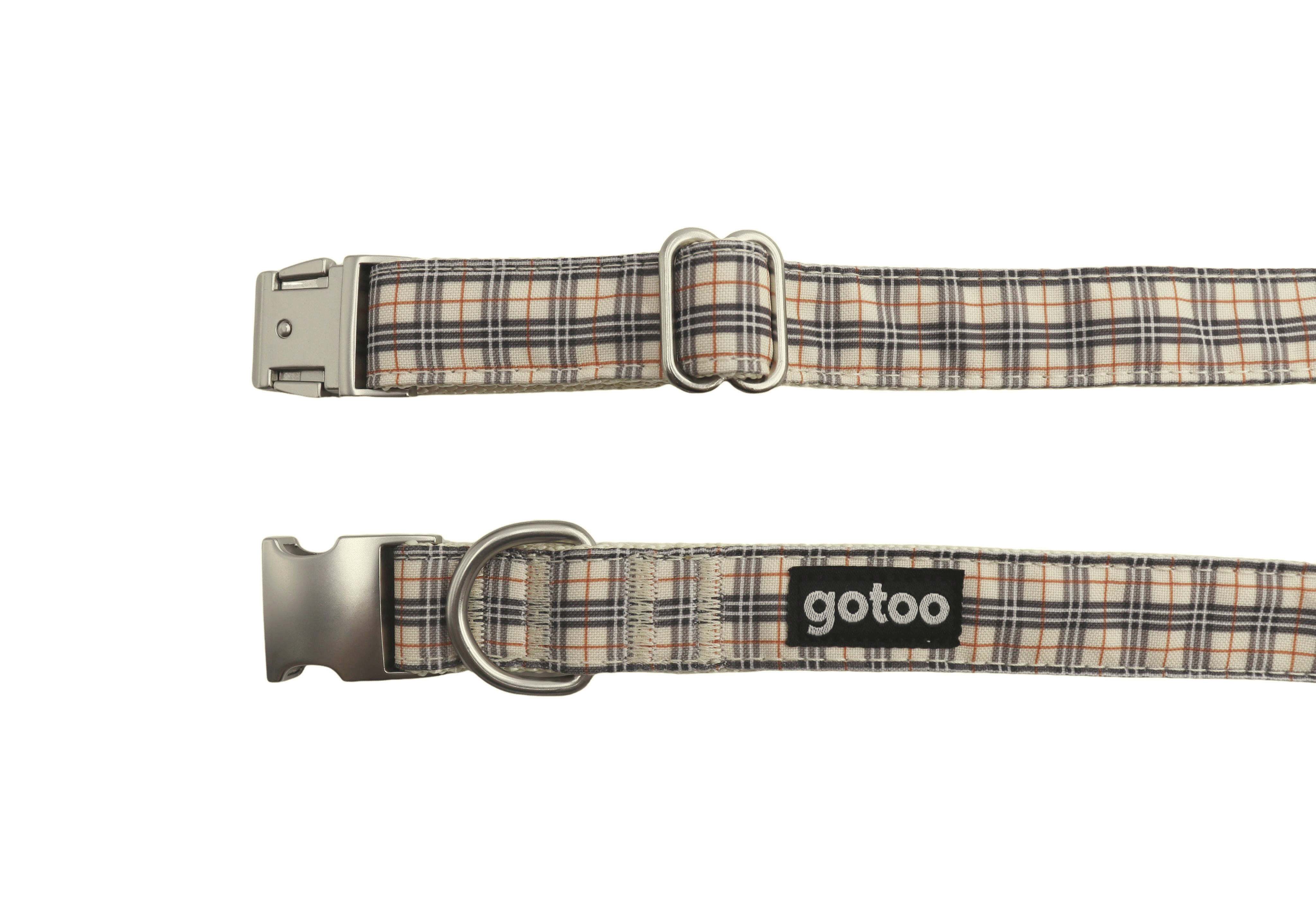 Gotoo - Collier en Tartan Marron pour Chien - M Image num&eacute;ro 2