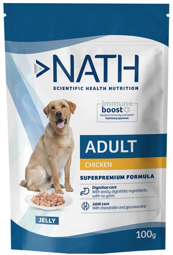 Nath - P&acirc;t&eacute;e Jelly Immune boost+ Poulet pour Chiens - 100g Image num&eacute;ro 1