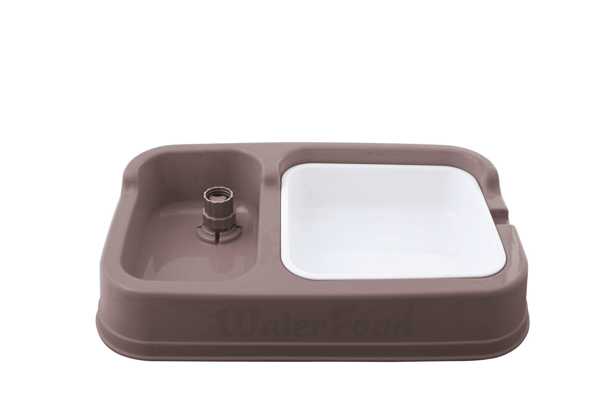 Animalis - Distributeur Eau/Croquettes pour Chien - Marron Image num&eacute;ro 1