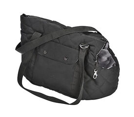 Bobby - Sac Promenade Bicolore Noir pour Chien Petit