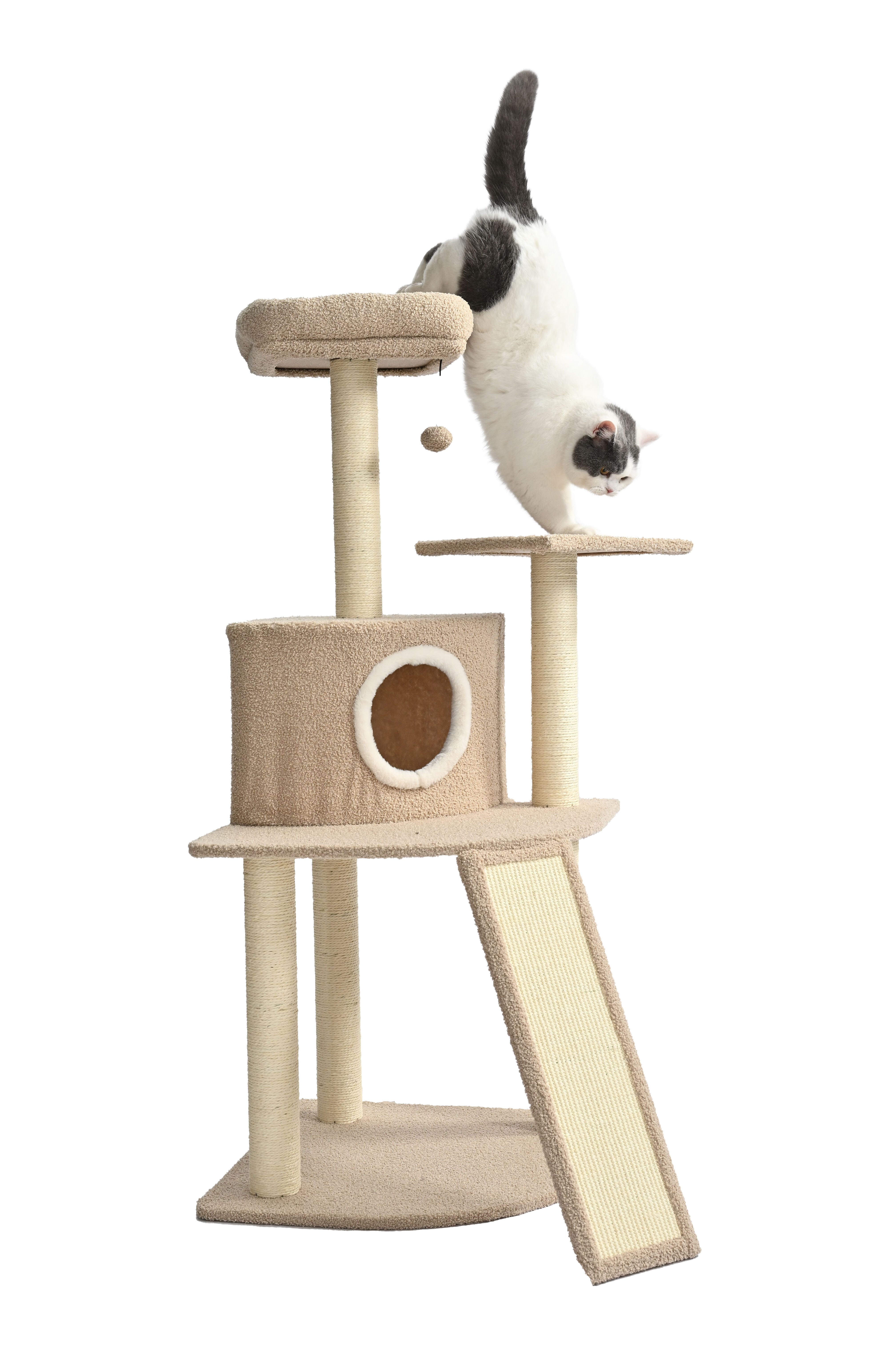 Leeby - Arbre &agrave; Chat Boucle Premium - M Image num&eacute;ro 1