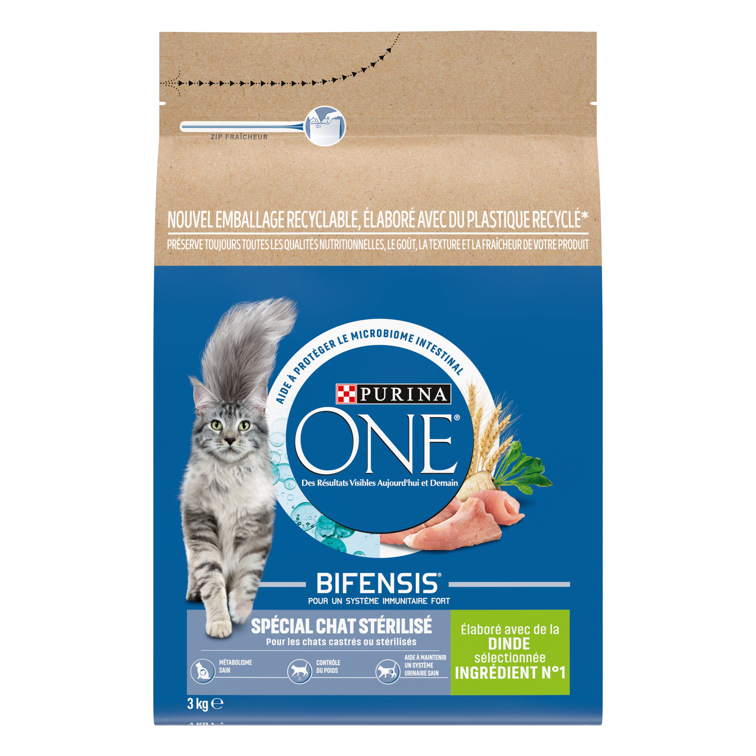 Purina One - Croquettes &agrave; la Dinde et Bl&eacute; pour Chat St&eacute;rilis&eacute; - 3Kg Image num&eacute;ro 2