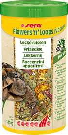 Sera - Friandises Flowers'n'Loops à base de Fleurs Sèches pour Reptiles Herbivores - 1L
