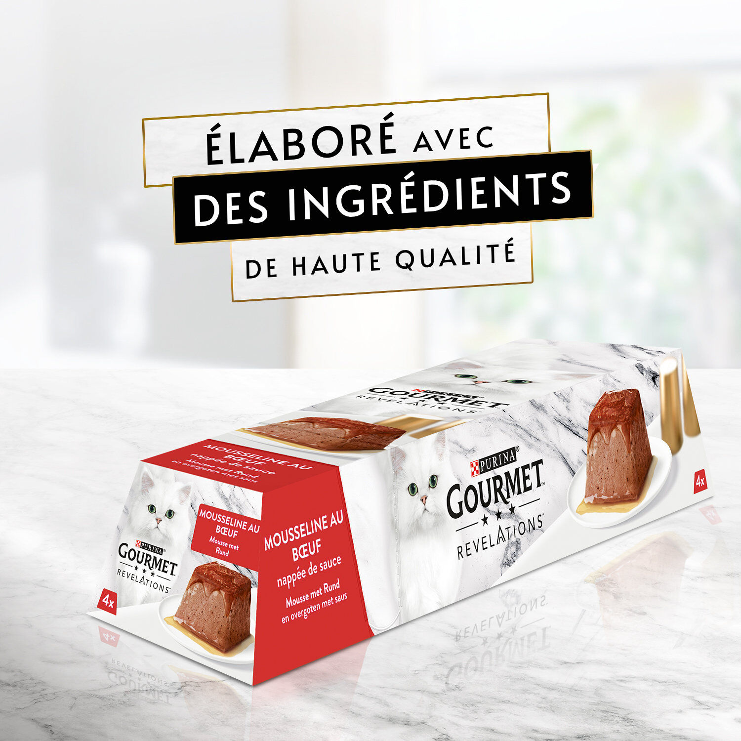 Gourmet - Portions Repas Revelations Mousseline Poulet et B&oelig;uf pour Chats - 48x57g Image num&eacute;ro 7