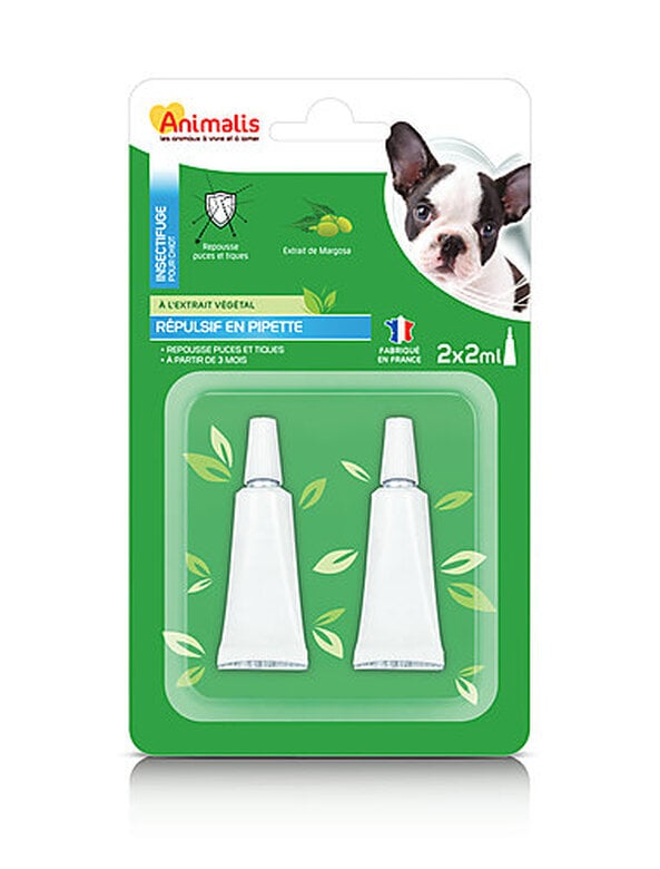 Animalis - Répulsif Insectifuge en Pipette pour Chiot - 2x2ml image number null