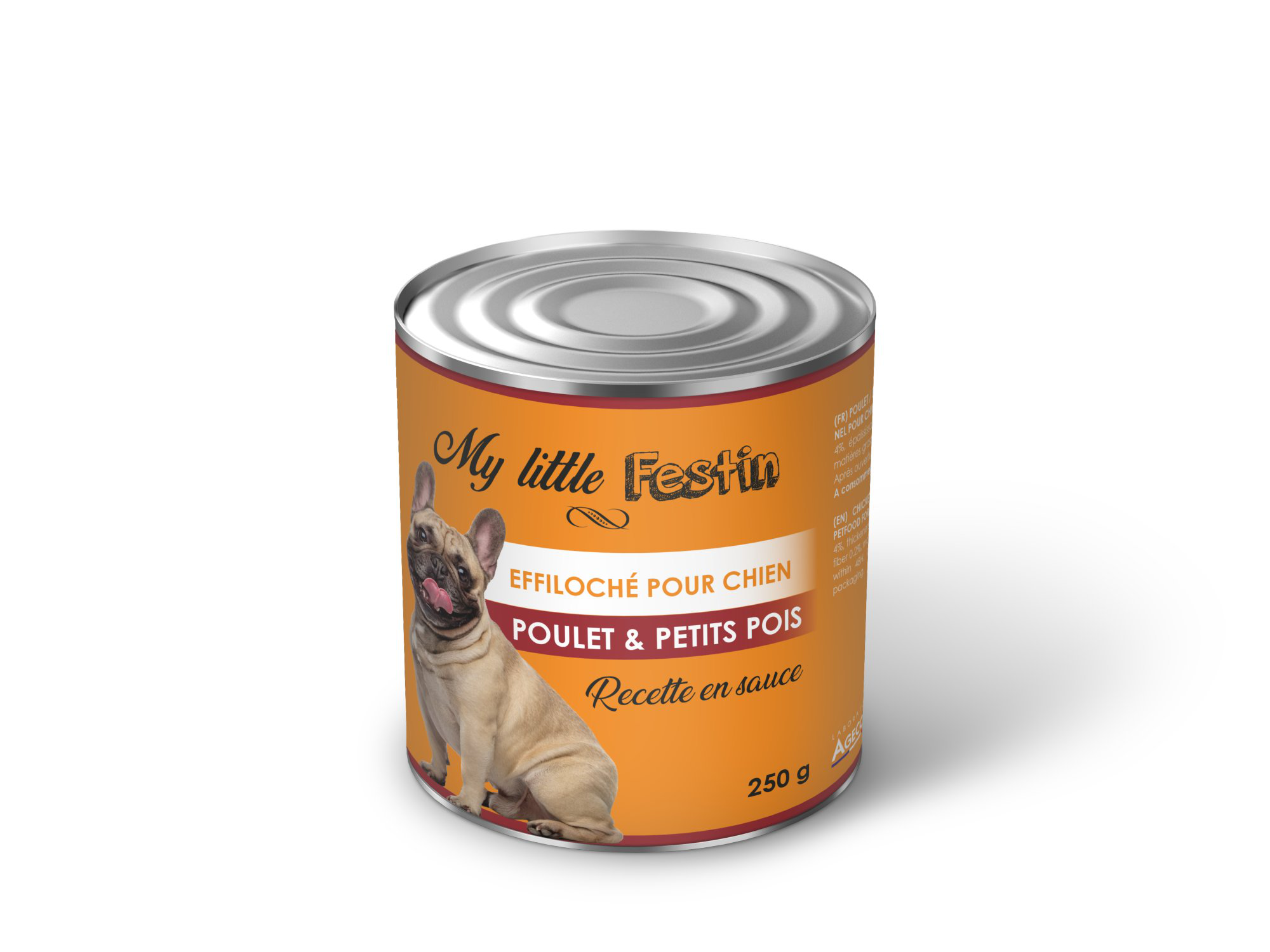 My Little Festin - P&acirc;t&eacute;e en Sauce Effiloch&eacute; Poulet et Petits Pois pour Chiens - 250g Image num&eacute;ro 1