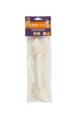 Croc Pro - Os Noué Blanc pour Chiens - 25cm