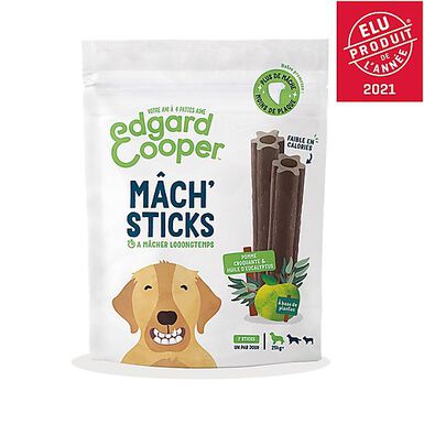 Edgard & Cooper - Sticks à Mâcher Dental Naturel à l'Eucalyptus et Pomme fraiche pour Chien - L
