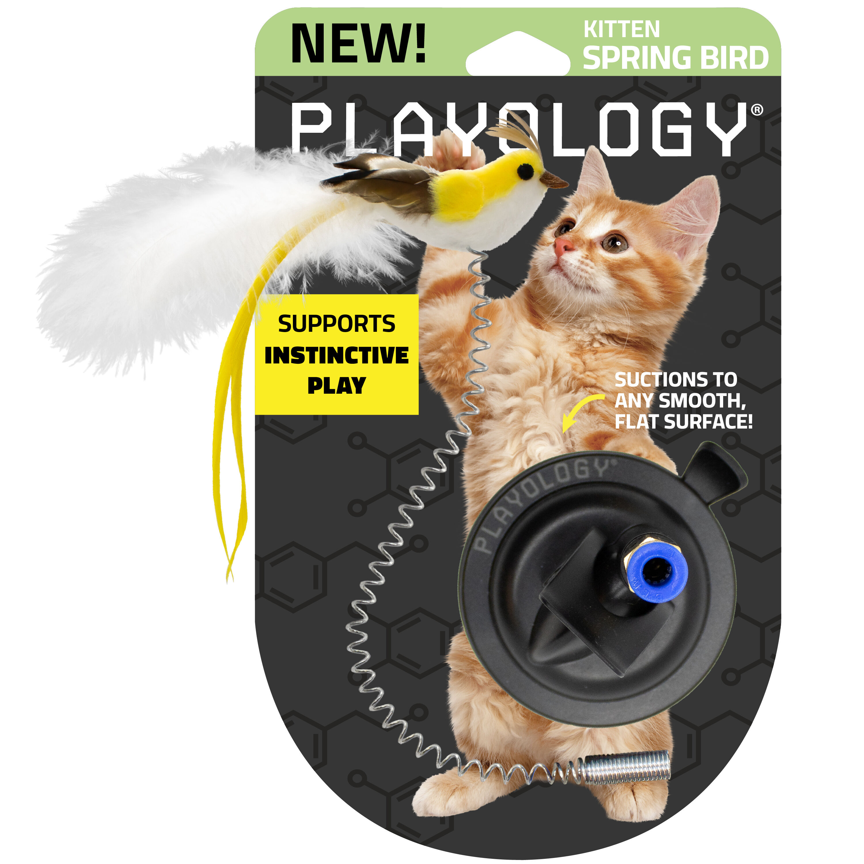 Playology - Jouet Oiseau &agrave; Ventouse &agrave; Ressort pour Chats Image num&eacute;ro 1