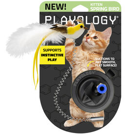 Playology - Jouet Oiseau &agrave; Ventouse &agrave; Ressort pour Chats