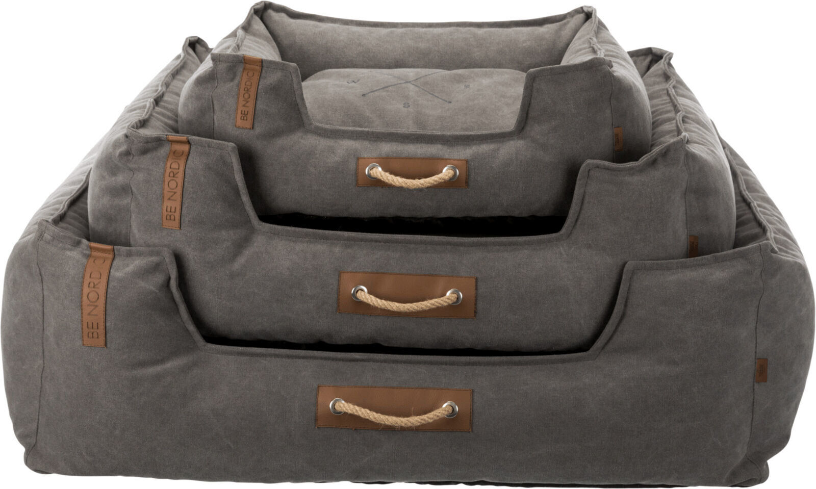 Trixie - BE NORDIC Coussin F&ouml;hr angulaire gris fonc&eacute; - 100 x 80 cm Image num&eacute;ro 1