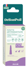 DeBonPoil - Pipette Antiparasitaire et Apaisante pour Chat et Chaton - x1